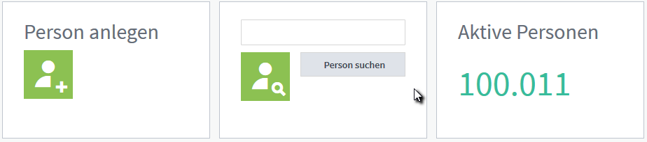 Beispiele für eine Link-, Funktions- und Live-Kachel